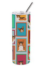Load image into Gallery viewer, Lots of Sable Pembroke Corgi Stainless Steel 20 oz Skinny Tumbler