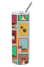 Load image into Gallery viewer, Lots of Sable Pembroke Corgi Stainless Steel 20 oz Skinny Tumbler