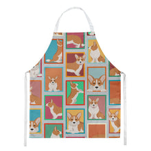 Load image into Gallery viewer, Lots of Red Cardigan Corgi Apron – Artist-Designed Kitchen, BBQ &amp; Craft Apron