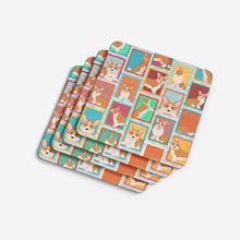 Load image into Gallery viewer, Lots of Red Cardigan Corgi Foam Coaster