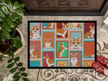 Load image into Gallery viewer, Lots of Red Cardigan Corgi Doormat - 24x36 Decorative Floor Mat – Indoor/Outdoor Rug with Artistic Flair