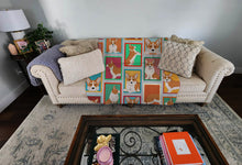Load image into Gallery viewer, Lots of Red Cardigan Corgi Quilted Blanket 50x60