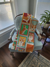 Load image into Gallery viewer, Lots of Red Cardigan Corgi Quilted Blanket 50x60