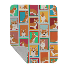 Load image into Gallery viewer, Lots of Red Cardigan Corgi Quilted Blanket 50x60