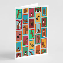 Load image into Gallery viewer, Lots of Black Face Boxer Greeting Cards -  Blank Note Cards – 8-Pack of Artist-Designed Cards with Envelopes