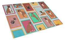 Load image into Gallery viewer, Lots of Black Face Boxer Glass Cutting Boards – Durable, Decorative Kitchen Art Large
