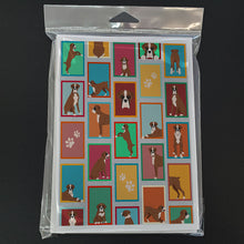 Load image into Gallery viewer, Lots of Flashy Fawn Boxer Greeting Cards -  Blank Note Cards – 8-Pack of Artist-Designed Cards with Envelopes