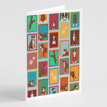 Load image into Gallery viewer, Lots of Flashy Fawn Boxer Greeting Cards -  Blank Note Cards – 8-Pack of Artist-Designed Cards with Envelopes