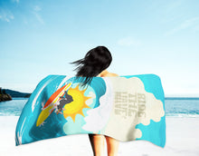 Load image into Gallery viewer, Surfer Dog Boston Terrier Beach Towel – Premium Towel Large, Colorful, and Ultra-Soft for Pool or Beach