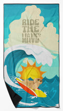 Load image into Gallery viewer, Surfer Dog Gold Pekingese Beach Towel – Premium Towel Large, Colorful, and Ultra-Soft for Pool or Beach