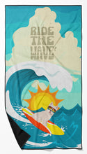 Load image into Gallery viewer, Surfer Dog Westie Beach Towel – Premium Towel Large, Colorful, and Ultra-Soft for Pool or Beach