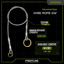 Load image into Gallery viewer, Frontline MPW Wire Rope Choker Anchor 6'
