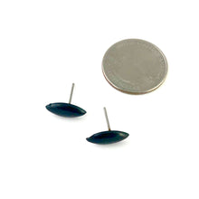 Load image into Gallery viewer, Black Marquis Stud Earrings