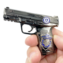 Load image into Gallery viewer, G-016 Massachusetts State Police Trooper Duty Smith &amp; Wesson M&amp;P 45 MSP Challenge Coin