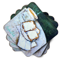 Load image into Gallery viewer, Food Beignet Time Coasters - Set of 4 Lightweight Foam, Absorbent Drink Coasters