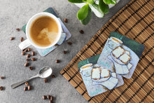 Load image into Gallery viewer, Food Beignet Time Coasters - Set of 4 Lightweight Foam, Absorbent Drink Coasters