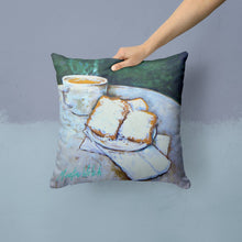 Load image into Gallery viewer, Beingets Breakfast Delight Canvas Throw Pillow - 14x14 Decorative Pillow – Art for Your Home &amp; Patio MW1008PW1414