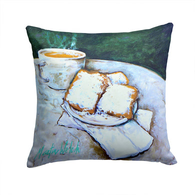 Beingets Breakfast Delight Canvas Throw Pillow - 14x14 Decorative Pillow – Art for Your Home & Patio MW1008PW1414