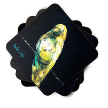 Load image into Gallery viewer, Bird Birdie Coasters - Set of 4 Lightweight Foam, Absorbent Drink Coasters