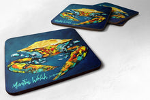 Load image into Gallery viewer, Crab Catch Up Coasters - Set of 4 Lightweight Foam, Absorbent Drink Coasters