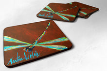 Load image into Gallery viewer, Insect - Dragonfly Chocolate Chip Coasters - Set of 4 Lightweight Foam, Absorbent Drink Coasters