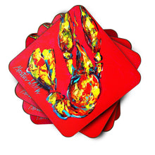 Load image into Gallery viewer, Crawfish Crunch Time Coasters - Set of 4 Lightweight Foam, Absorbent Drink Coasters