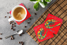 Load image into Gallery viewer, Shrimp Day Dream Coasters - Set of 4 Lightweight Foam, Absorbent Drink Coasters
