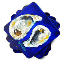 Load image into Gallery viewer, Oyster I Hear You Coasters - Set of 4 Lightweight Foam, Absorbent Drink Coasters
