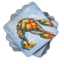 Load image into Gallery viewer, Crawfish Iced Crawfish Coasters - Set of 4 Lightweight Foam, Absorbent Drink Coasters
