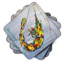 Load image into Gallery viewer, Shrimp Iced Shrimp Coasters - Set of 4 Lightweight Foam, Absorbent Drink Coasters