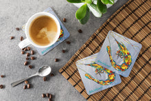 Load image into Gallery viewer, Shrimp Iced Shrimp Coasters - Set of 4 Lightweight Foam, Absorbent Drink Coasters