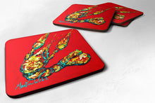 Load image into Gallery viewer, Crawfish Knuckles Coasters - Set of 4 Lightweight Foam, Absorbent Drink Coasters
