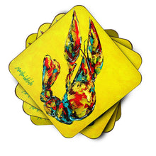 Load image into Gallery viewer, Crawfish Lemon Juice Coasters - Set of 4 Lightweight Foam, Absorbent Drink Coasters