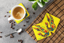 Load image into Gallery viewer, Crawfish Lemon Juice Coasters - Set of 4 Lightweight Foam, Absorbent Drink Coasters