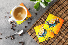 Load image into Gallery viewer, Bird Look At The Birdie Coasters - Set of 4 Lightweight Foam, Absorbent Drink Coasters