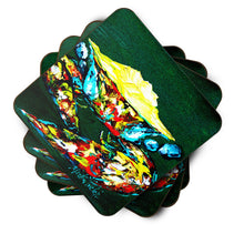 Load image into Gallery viewer, Crab Mean Green Coasters - Set of 4 Lightweight Foam, Absorbent Drink Coasters