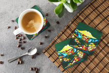 Load image into Gallery viewer, Crab Mean Green Coasters - Set of 4 Lightweight Foam, Absorbent Drink Coasters