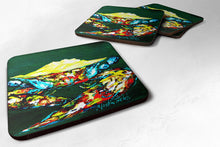 Load image into Gallery viewer, Crab Mean Green Coasters - Set of 4 Lightweight Foam, Absorbent Drink Coasters