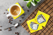 Load image into Gallery viewer, Coffee One Cup Coasters - Set of 4 Lightweight Foam, Absorbent Drink Coasters