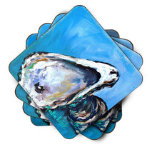 Load image into Gallery viewer, Oyster Oyster Blue Coasters - Set of 4 Lightweight Foam, Absorbent Drink Coasters