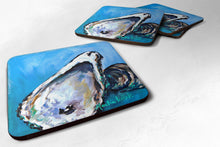 Load image into Gallery viewer, Oyster Oyster Blue Coasters - Set of 4 Lightweight Foam, Absorbent Drink Coasters