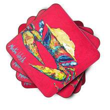 Load image into Gallery viewer, Crab Red One Coasters - Set of 4 Lightweight Foam, Absorbent Drink Coasters