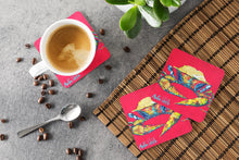 Load image into Gallery viewer, Crab Red One Coasters - Set of 4 Lightweight Foam, Absorbent Drink Coasters