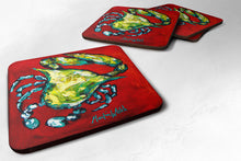 Load image into Gallery viewer, Shrimp Right Direction Coasters - Set of 4 Lightweight Foam, Absorbent Drink Coasters