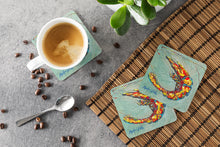 Load image into Gallery viewer, Shrimp Ripples Coasters - Set of 4 Lightweight Foam, Absorbent Drink Coasters