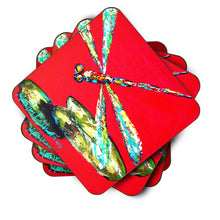 Load image into Gallery viewer, Insect - Dragonfly Shoo-Fly Coasters - Set of 4 Lightweight Foam, Absorbent Drink Coasters