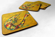 Load image into Gallery viewer, Shrimp Shrimp &amp; Hot Mustard Coasters - Set of 4 Lightweight Foam, Absorbent Drink Coasters