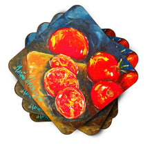 Load image into Gallery viewer, Vegetables - Tomato Slice It Up Coasters - Set of 4 Lightweight Foam, Absorbent Drink Coasters