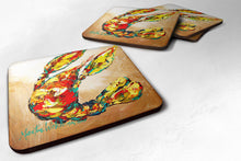 Load image into Gallery viewer, Crawfish Tanya Coasters - Set of 4 Lightweight Foam, Absorbent Drink Coasters