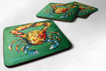 Load image into Gallery viewer, Crab Two Snaps Coasters - Set of 4 Lightweight Foam, Absorbent Drink Coasters